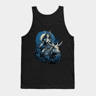 Heavy Metal Valkyrie Goddess Riding Steed Rocker Headbanger Tank Top